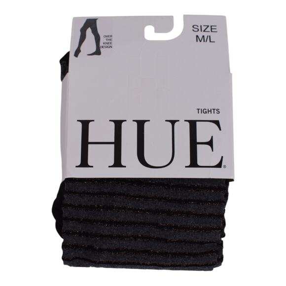 HUE Shimmer Accent Tights – Size M/L (Black) - Picture 2 of 5